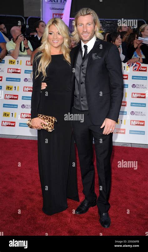 Robbie Savage And Wife Sarah Savage Arriving At The Pride Of Britain