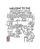 Coloring Pages Hospital Animal Activity sketch template