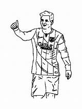 Messi Mycoloring sketch template