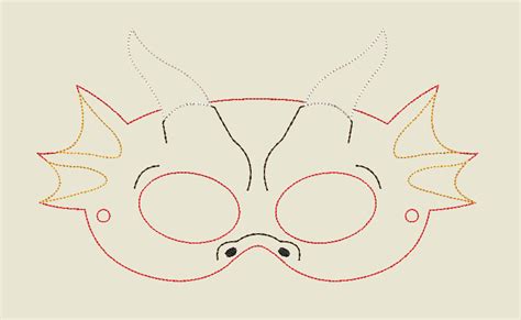 embroidery pattern red dragon mask age store embroidery patterns