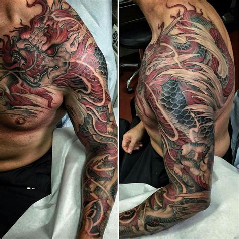 Dragon Sleeve Tattoo Art Dragon Sleeve Tattoos Tattoos For Guys
