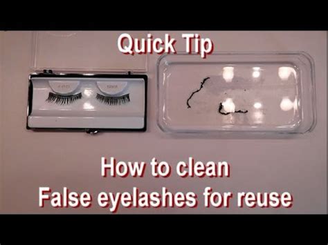 clean false eyelashes  reuse youtube