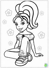 Polly Dinokids Pocket Coloring Close sketch template