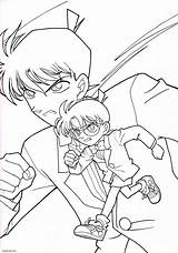 Conan Shinichi Ausmalbilder Detektiv sketch template
