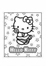Coloring Kitty Hello Pages Friends Kids Popular sketch template