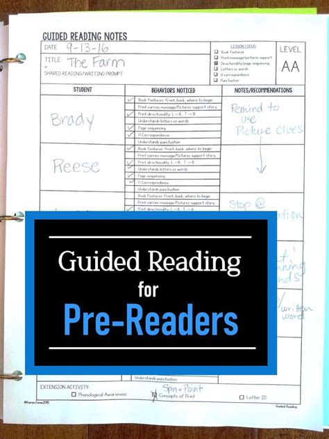 guided reading lessons  level aa guided reading levels guided