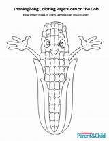 Corn Coloring Thanksgiving Printable Harvest Worksheets Printables Scholastic Pages Fall Pdf Kids Parents Sheets sketch template