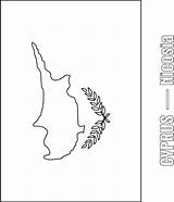 Cyprus Flag Coloring Colouring sketch template