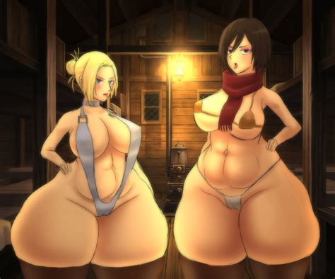 rule 34 1girls annie leonhardt attack on titan belly big ass big