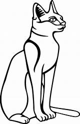 Cat Egyptian Egypt Clipart Ancient Drawing Clip Gods Outlines Drawings Gato Express Outline Energy Cliparts Library Use Animal Dog Vector sketch template