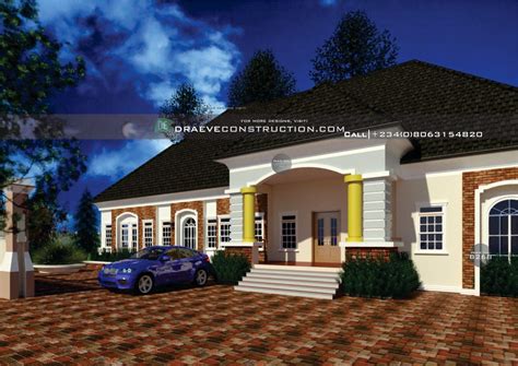 bedroom bungalow design  nigeria bungalow design house design building design