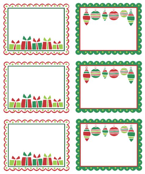 printable christmas labels templates