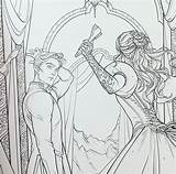 Court Feyre Thorns Rhysand Acotar Maas Bowater Charlie Acowar Ruin Throne Rhys Acomaf Siga sketch template