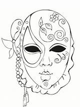 Coloring Pages Mask Coloriage Masque Gras Mardi Masks Carnaval Maske Colorier Printable Venetian Un Template Imprimer Face Painting Tiki Tableau sketch template