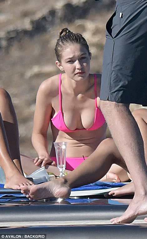 Gigi Hadid Shows Off Her Figure In A Hot Pink Bikini In