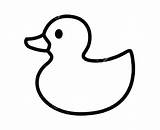 Duck Rubber Drawing Clipart Ducky Outline Easy Kids Coloring Simple Line Pages Pencil Toy Template Vector Ducks Draw Baby Drawings sketch template