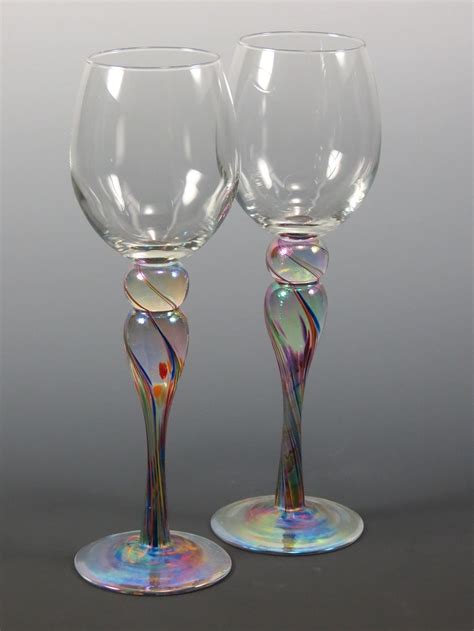 Wine Glasses By Mark Rosenbaum Art Glass Goblets Artful Home