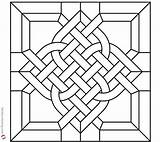 Celtic Glass Knot Coloring Pattern Pages Stain Printable Color Print Kids sketch template