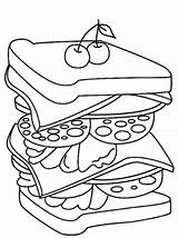 Sandwich Brood Dubbele Brot Malvorlagen Ausmalbilder Persoonlijke Maak Doppel sketch template