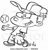 Catching Tossing Baseball Boy Toonaday Royalty Outline Illustration Cartoon Rf Clip 2021 sketch template