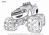 Blaze Monster Drawingtutorials101 Crusher Cartoni Lusso Trucks sketch template
