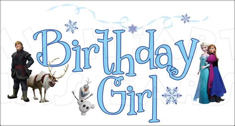 Frozen Birthday Girl Instant Download Digital Clip Art My Heart Has