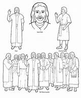 Lds Apostles Disciples Preaching Apostle Twelve Calls Coloriages Cliparts sketch template