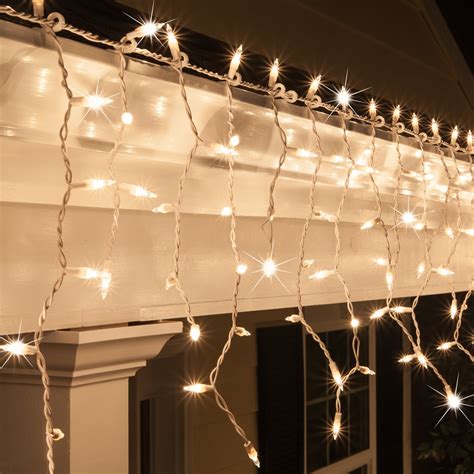 christmas icicle light  clear twinkle icicle lights white wire