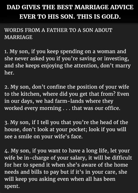 Best Marriage Advice Ever By A Dad To His Son This Is Gold