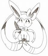 Pokemon Sylveon Coloring Pages Getcolorings Getdrawings Color sketch template