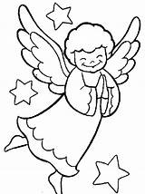 Angel Christmas Print Library Clipart sketch template