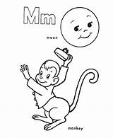 Coloring Abc Alphabet Monkey Letter Moon Activity Pages Sheet Honkingdonkey Sheets Learn Primary Color Student Let Them Print Classic sketch template
