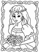 Coloring Princess Pages Kids Printable Belle sketch template