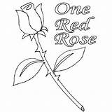 Coloring Rose Pages Red Buds Bud Printable Color Card Getdrawings Getcolorings sketch template
