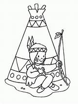 Omalovanky Indiani Indianske Teepee sketch template