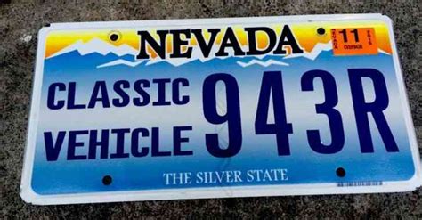 nevada auto tag license plate classic vehicle very nice