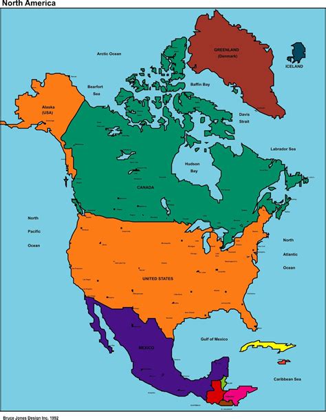 north america map region city map  world region city