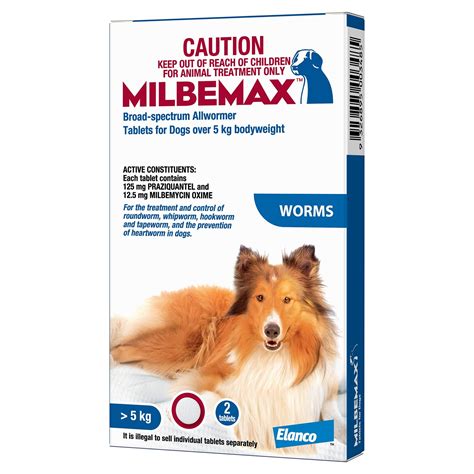 milbemax allwormer large dog kg  pack