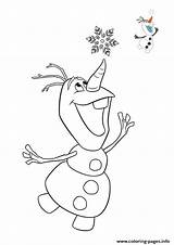 Coloring Snowflake Olaf Pages Printable sketch template