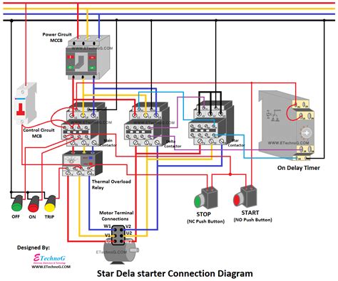 star delta power control circuit diagram