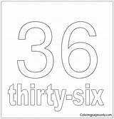 Number Thirty Pages Coloring Six Color Numbers Kids sketch template
