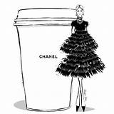 Hess Megan Coffee Illustration Chanel Instagram Fashion Girl sketch template