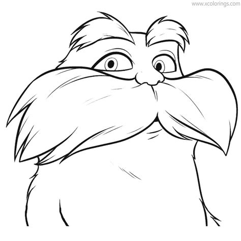 lorax coloring pages swans  fish xcoloringscom