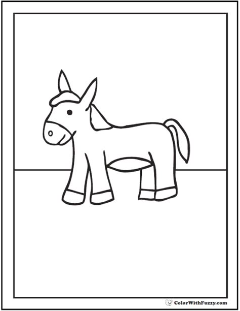 donkey coloring page customize bible  farm themes