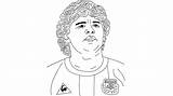 Maradona Footballer sketch template