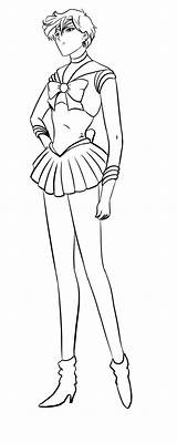 Sailor Uranus Chibi sketch template