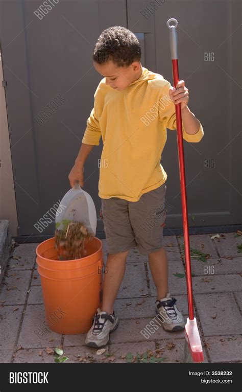 young boy  chores image photo  trial bigstock