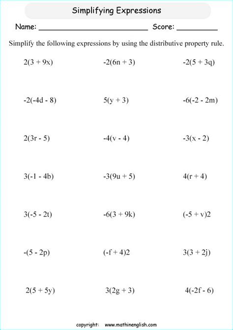 simplify  expressions   distributive property great basic