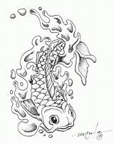 Coloring Koi Pages Tattoo Dragon Japanese Fish Drawing Flash Print Tattoos Colouring Printable Adults Pez Beautiful Tumblr Color Adult Biscuits sketch template