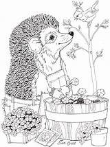 Coloring Brett Pages Jan Spring Flowers Printable Kids First Easter Mitten Book Colouring Janbrett Sheets Hedgehog Activities Color Adults Adult sketch template